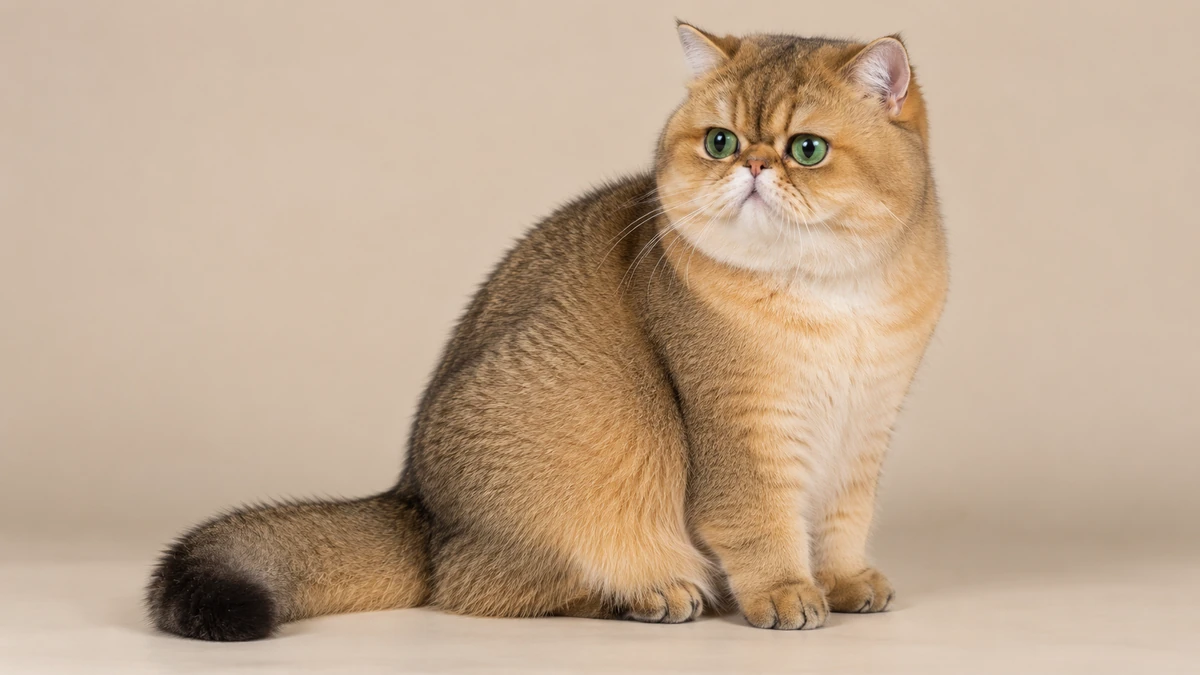 Exotic Shorthair kedi — altın shaded